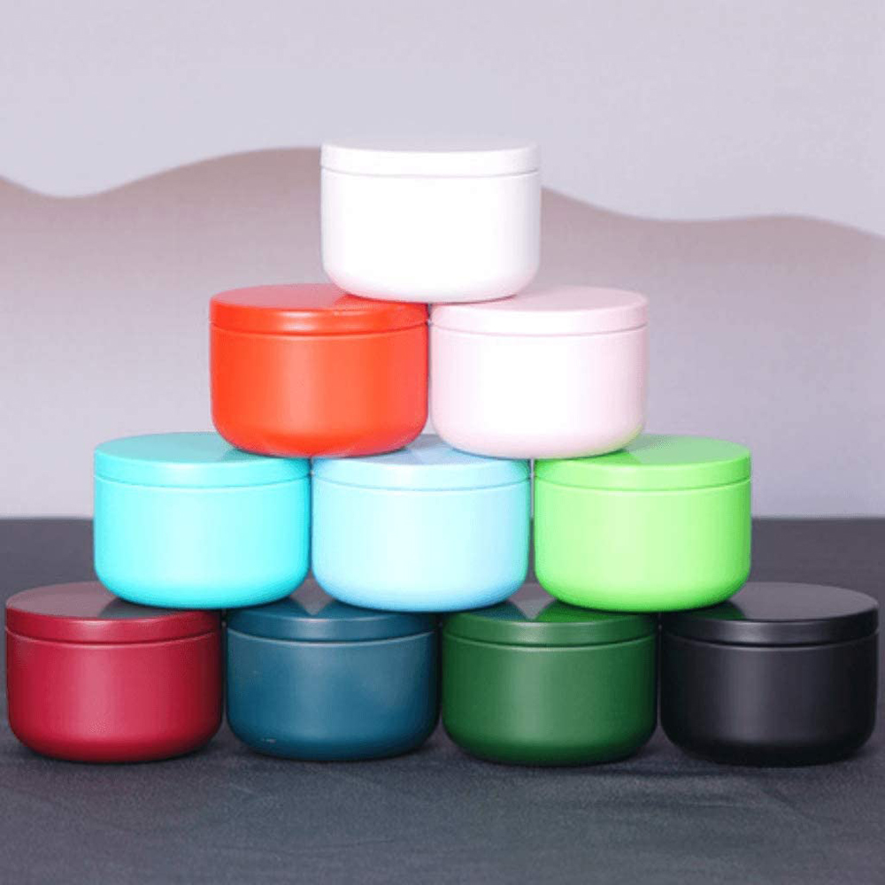 Candle Making Vessels - Hava Geçirmez Kapaklı Çay Kutusu Teneke